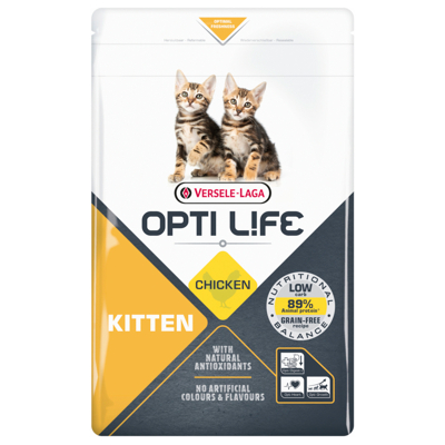 Afbeelding van Opti Life Cat Kitten Kip Kattenvoer 1 kg