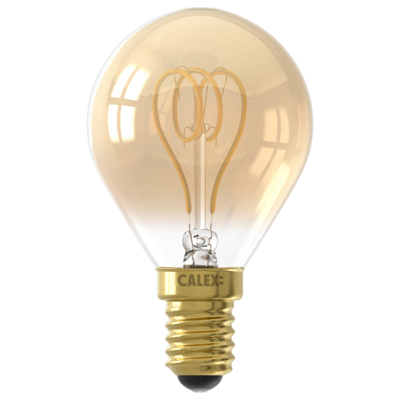 Afbeelding van LED lamp E14 Kogel Calex (4W, 136lm, 1800K, Dimbaar, Goud)