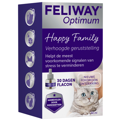 Afbeelding van Feliway Optimum Navulling Anti stressmiddel 48 ml Kat