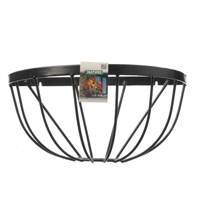 Afbeelding van Nature Hanging Basket Smeedijzer Ophangen En Haken 20.2x40.3x18.7 cm Zwart