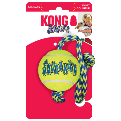 Afbeelding van Kong Hondenspeelgoed Squeakair Ball with Rope
