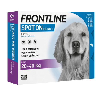 Afbeelding van Frontline Spot On 3 Large Hond Anti vlooien en tekenmiddel 6 pip