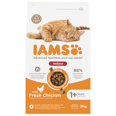 Afbeelding van Iams Cat Adult Indoor Kattenvoer Kip 3 kg