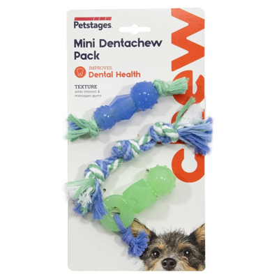 Afbeelding van Petstages Mini Dentachew Pack Hondenspeelgoed 11X3.5X3 cm Blauw