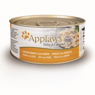 Afbeelding van Applaws natvoeding Kippenborst en kaas 70 gr. per 24 stuks