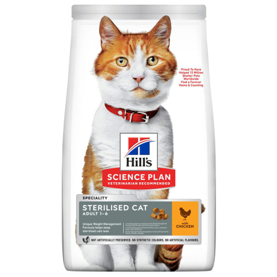 Afbeelding van Hill&#039;s Feline Sterilised Cat Young Adult Kip Kattenvoer 3 kg