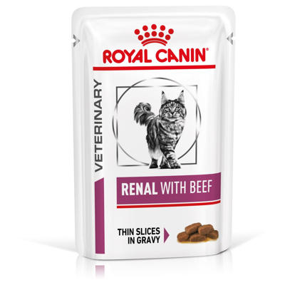 Afbeelding van Royal Canin Veterinary Diet Renal Beef Wet Kattenvoer 12x85 g