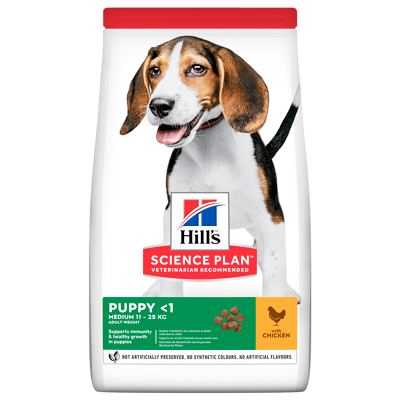 Afbeelding van Hill&#039;s Canine Puppy Medium Kip Hondenvoer 2.5 kg