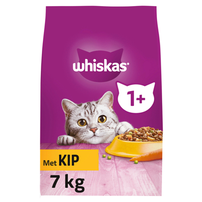 Afbeelding van Whiskas Brokjes Adult Kip Kattenvoer 7 kg