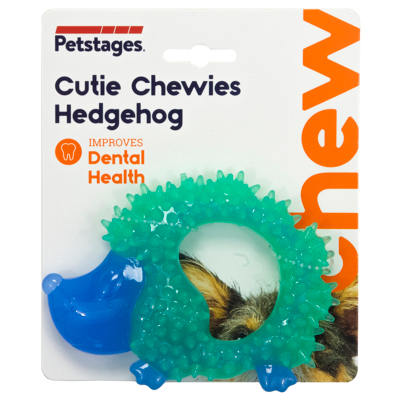 Afbeelding van Petstages Orka Cutie Chewies Hedgehog Hondenspeelgoed 13x10x3 cm 160 g Mintgroen Blauw