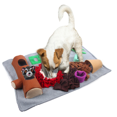 Afbeelding van Afp dig it snuffelmat rectangle fluffy mat with cute toy