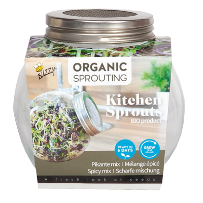 Afbeelding van Buzzy Organic Spruitgroente Pikante Salade glazen pot