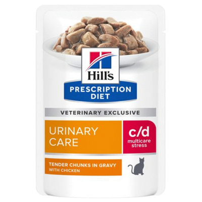Afbeelding van Hill&#039;s Prescription Diet Feline C/D Urinary Stress Kip 85 GR (12 stuks)