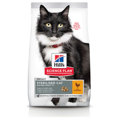 Afbeelding van Hill&#039;s Feline Sterilised Cat Mature Adult Kip Kattenvoer 3 kg