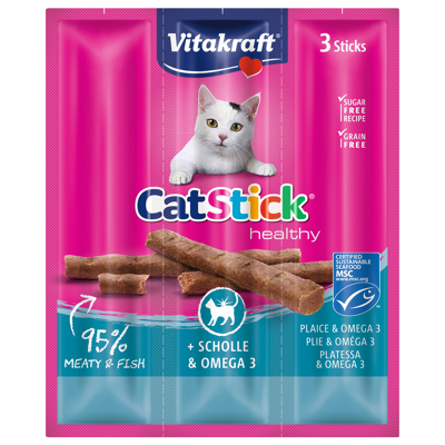 Afbeelding van Vitakraft Cat Stick Mini Schol / Omega 3 ST