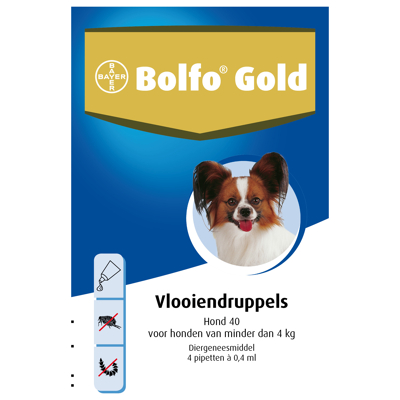 Afbeelding van Bolfo Gold Hond 40 Anti vlooienmiddel 4 stuks 0 Kg