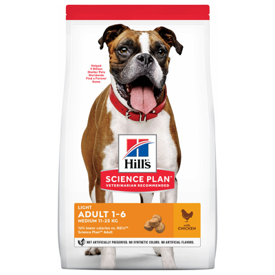 Afbeelding van Hill&#039;s Canine Adult Light Kip Hondenvoer 12 kg