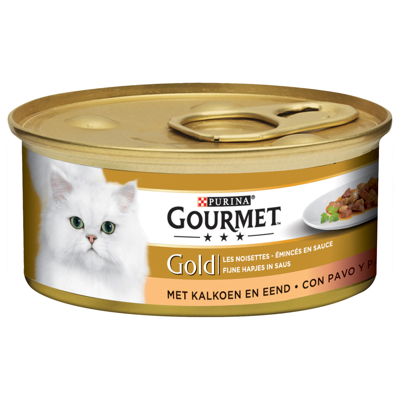 Afbeelding van Gourmet Gold Fijne Hap 85 g Kattenvoer Kalkoen&amp;Eend