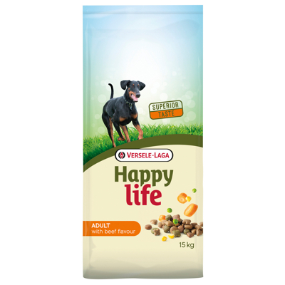 Afbeelding van Happy Life Adult Rund Hondenvoer 15 kg