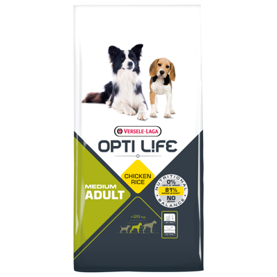 Afbeelding van Opti Life Adult Medium Hondenvoer 12.5 kg