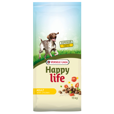 Afbeelding van Happy Life Adult Kip Hondenvoer 15 kg