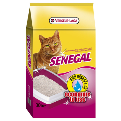 Afbeelding van Versele Laga Senegal Roomwitte Kleikorrels 30 l Kattenbakvulling 18 kg