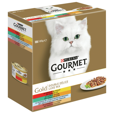 Afbeelding van Gourmet Gold Multipack 8x85 g Kattenvoer Luxe Mix