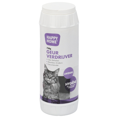 Afbeelding van Happy Home Kattenbak Geurverdrijver Kattenbakreinigingsmiddelen 750 g Lavendel