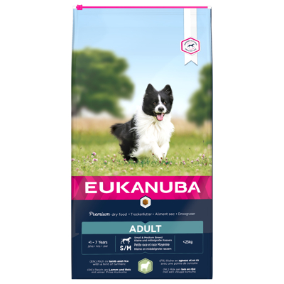 Afbeelding van Eukanuba Adult Small/Medium Breed Lam&amp;Rijst Hondenvoer 12 kg
