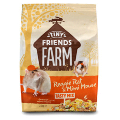 Afbeelding van Tiny Friends Farm Reggie Rat &amp; Mimi Mouse Tasty Mix 2,5 kg