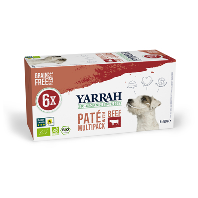 Afbeelding van Yarrah Dog Alu Pate Multipack Beef / Chicken 6X150 GR