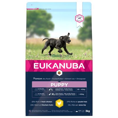 Afbeelding van Eukanuba Growing Puppy Large Breed Kip Hondenvoer 3 kg