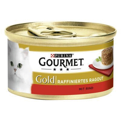 Afbeelding van Gourmet Gold Hartig Torentje 85 g Kattenvoer Rund