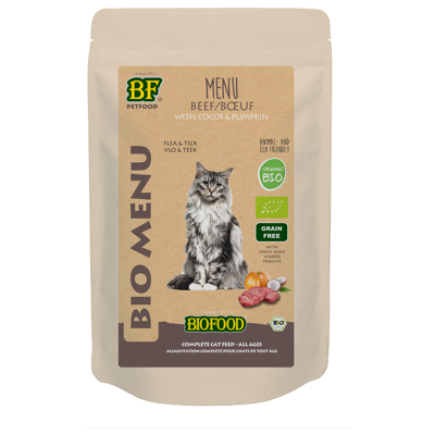 Afbeelding van BF Petfood Biofood Kat Organic Rund Menu 100 gr