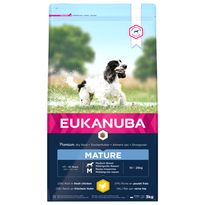 Afbeelding van Eukanuba Thriving Mature Medium Breed Kip Hondenvoer 3 kg
