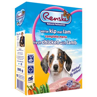 Afbeelding van Renske Puppy Hondenvoer Kip 395 g