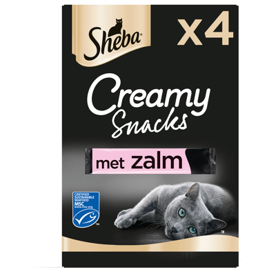 Afbeelding van Sheba Creamy Snacks 4x12 g Kattensnack Zalm