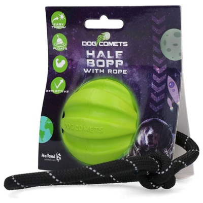 Afbeelding van Dog Comets Ball Hale Bopp Met Touw Hondenspeelgoed Groen