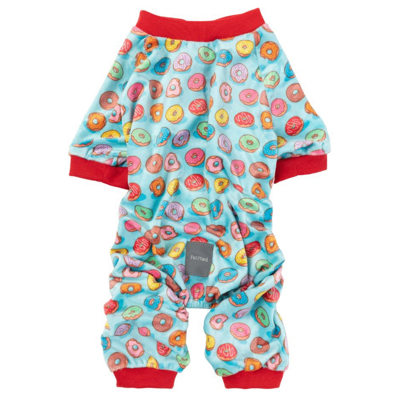 Afbeelding van Fuzzyard Pyjama You Drive Me Glazy Lichtblauw&amp;Rood Hondenkleding 35 cm