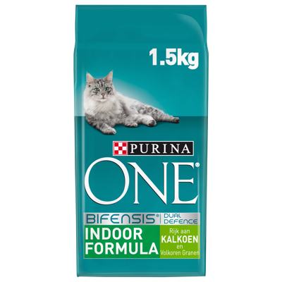 Afbeelding van Purina One Indoor Formula Kalkoen Kattenvoer 1.5 kg