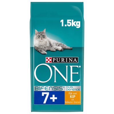 Afbeelding van Purina One Senior Kip&amp;Granen Kattenvoer 1.5 kg