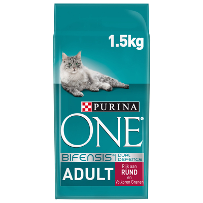 Afbeelding van Purina One Adult Kattenvoer Rund Granen 1.5 kg