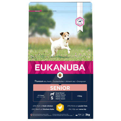 Afbeelding van Eukanuba Caring Senior Small Breed Kip Hondenvoer 3 kg
