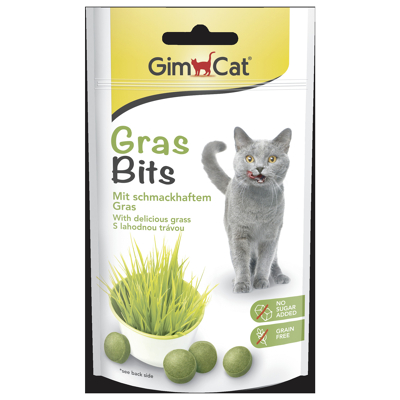 Afbeelding van Gimcat Gras Bits Kattensnack 40 g