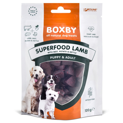Afbeelding van Boxby Superfood 120 g Hondensnacks Lam&amp;Biet&amp;Brandnetel