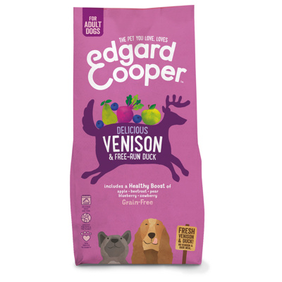 Afbeelding van Edgard&amp;Cooper Delicious Venison Adult Hert&amp;Eend&amp;Appel Hondenvoer 7 kg Graanvrij