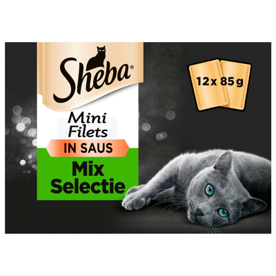Afbeelding van Sheba Multipack Mini Filets Chef Pouch Kattenvoer 12x85 g