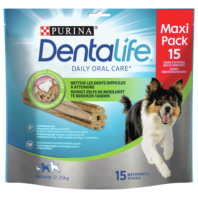 Afbeelding van Purina Dentalife Daily Oral Care Hondensnacks 345 g 15 stuks Multipack Medium