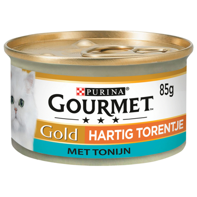 Afbeelding van Gourmet Gold Hartig Torentje 85 g Kattenvoer Tonijn
