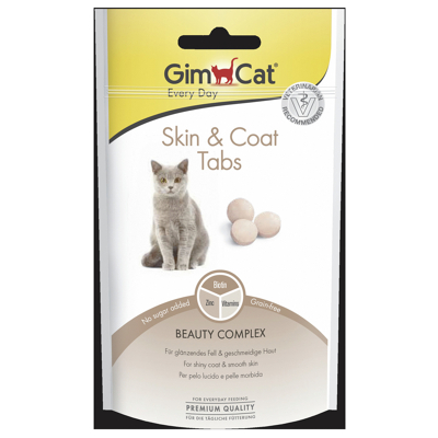 Afbeelding van Gimcat Skin &amp; Coat Tabs Kattensnack 40 g